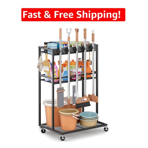 Three tier cleaning supplies - three,
