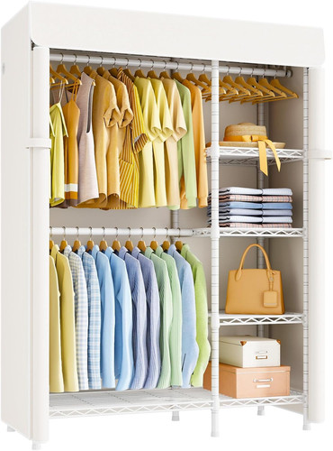 Clothes rack with - cover, metal